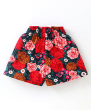 Load image into Gallery viewer, Solid Frilled Crop Top Floral Belted Short Set
