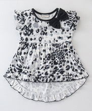 Load image into Gallery viewer, Animal Print Frilled High Low Top Short Set