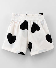 Load image into Gallery viewer, Hearts Printed Belted Shorts - Offwhite