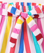 Load image into Gallery viewer, Striped Printed Belted Shorts - Multicolor