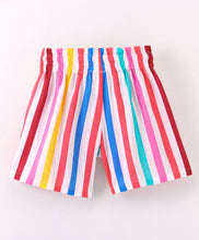 Load image into Gallery viewer, Striped Printed Belted Shorts - Multicolor
