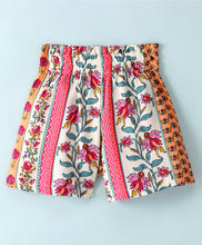 Load image into Gallery viewer, Floral Jacquard Printed Belted Shorts
