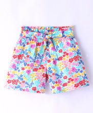 Load image into Gallery viewer, Floral Printed Knot Fabric Belt Shorts
