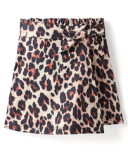 Load image into Gallery viewer, Leopard Printed with Bow Applique Skorts
