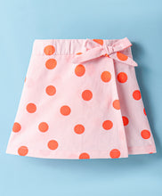 Load image into Gallery viewer, Polka Printed with Bow Applique Cotton Skorts