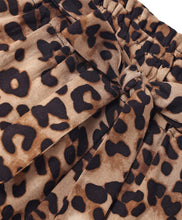 Load image into Gallery viewer, Leopard Print Bow Belt Shorts