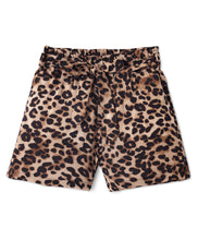 Load image into Gallery viewer, Leopard Print Bow Belt Shorts