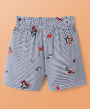 Load image into Gallery viewer, Floral with Stripes Printed Bow Belt Shorts
