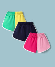 Load image into Gallery viewer, Solid Side Taped Cotton Sports Shorts - Pack of 3
