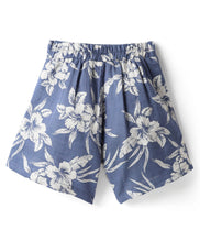 Load image into Gallery viewer, Floral Printed with Bow Applique Skorts - Blue