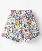Load image into Gallery viewer, Floral Printed with Bow Applique Skorts - Offwhite