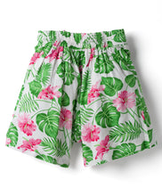 Load image into Gallery viewer, Floral Printed Woven Bow Applique Skort