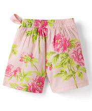 Load image into Gallery viewer, Floral Printed Cotton Bow Applique Skort