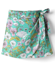 Load image into Gallery viewer, Floral Printed Woven Bow Applique Skort
