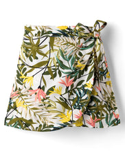 Load image into Gallery viewer, Floral Printed Woven Bow Applique Skort