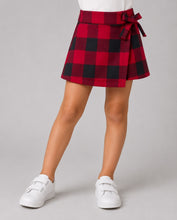 Load image into Gallery viewer, Checkered Cotton Bow Applique Skort