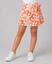 Load image into Gallery viewer, Floral Printed Bow Applique Skort