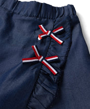 Load image into Gallery viewer, Cotton Solid Skort with Frill and Bow Applique