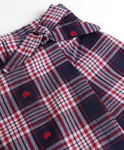 Load image into Gallery viewer, Cotton Checkered with Hearts Bow Applique Skort