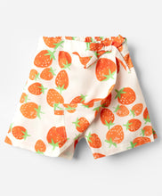 Load image into Gallery viewer, Strawberry Printed Bow Applique Skort
