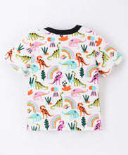 Load image into Gallery viewer, Dinosaur Printed Half Sleeves Tshirt