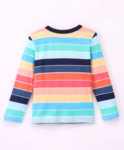 Load image into Gallery viewer, Stripes Printed Full Sleeves Tshirt
