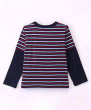 Load image into Gallery viewer, Stripes Printed Doctor Sleeves Tshirt
