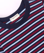 Load image into Gallery viewer, Stripes Printed Doctor Sleeves Tshirt
