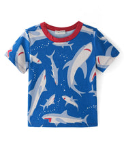 Load image into Gallery viewer, Whales Printed Half Sleeves Tshirt
