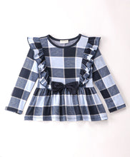 Load image into Gallery viewer, Checkered Frilled Full Sleeves Top
