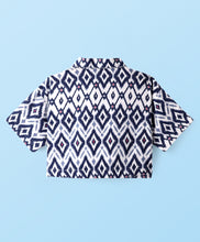Load image into Gallery viewer, Ikat Printed Half Sleeves Crop Shirt
