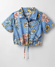 Load image into Gallery viewer, Floral Printed Half Sleeves Crop Shirt
