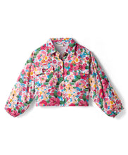 Load image into Gallery viewer, Floral Printed Collar Neck Full Sleeves Top
