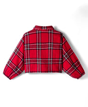 Load image into Gallery viewer, Checkered Cotton Collar Neck Full Sleeves Top
