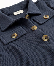 Load image into Gallery viewer, Waffle Knit Collar Neck Solid Half Sleeves Top
