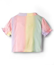 Load image into Gallery viewer, Ombre Printed Frilled Short Sleeves Top