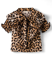 Load image into Gallery viewer, Leopard Print Frilled Short Sleeves Top