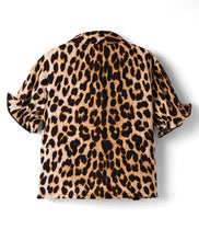 Load image into Gallery viewer, Leopard Print Frilled Short Sleeves Top