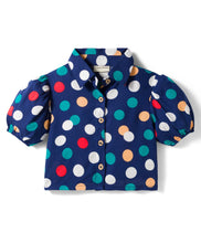 Load image into Gallery viewer, Woven Polka Dots Printed Short Sleeves Top