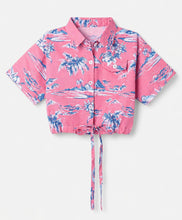 Load image into Gallery viewer, Cotton Floral with Knot Detailing Half Sleeves Top