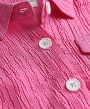 Load image into Gallery viewer, Textured Fabric with Knot and Lace Detailing Top