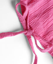 Load image into Gallery viewer, Textured Fabric with Knot and Lace Detailing Top
