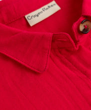 Load image into Gallery viewer, Double Cloth Fabric Cotton Solid Knotted Top - Magenta
