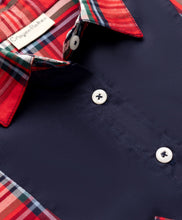Load image into Gallery viewer, Cotton Checkered Collared Top with Bow Applique
