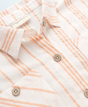 Load image into Gallery viewer, Cotton Striped Full Sleeves Collared Top