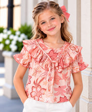 Load image into Gallery viewer, Cotton Knit Floral Printed Frilled Top