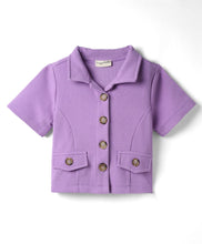 Load image into Gallery viewer, Waffle Fabric Solid with Pocket Flap Shirt Top