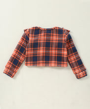 Load image into Gallery viewer, Checkered with Frill Polar Fleece Top Skirt Set