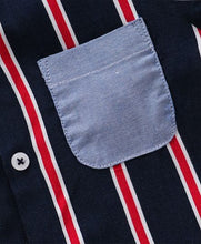 Load image into Gallery viewer, CrayonFlakes Soft and comfortable Striped Printed Shirt - Navy
