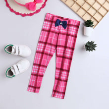 Load image into Gallery viewer, CrayonFlakes Soft and comfortable Checkered Printed Leggings - Pink